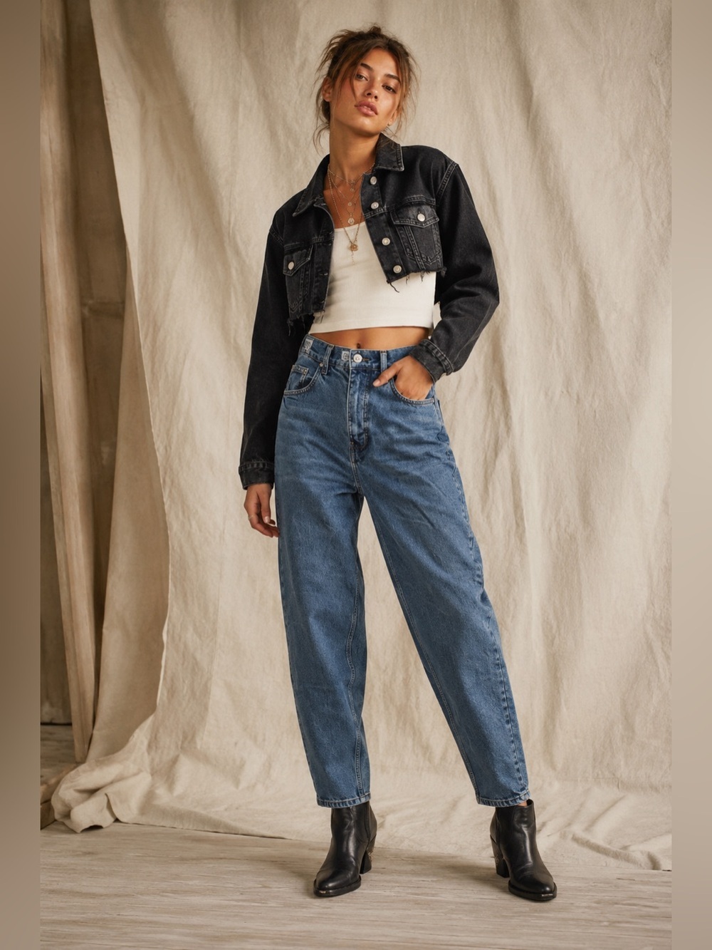 EUC BDG High Rise Baggy Tapered Denim Jeans – Urban Outfitters